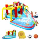 Inflatable Water Slide 7 in 1 Bounce House Water Park with 520W Blower for Kids