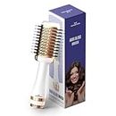 Winston Hair Blow Brush - White 1200 Watts | Hair Volumizer Brush, Hair Dryer, Blow Dryer, Blow Brush for Hair Styling, Hot Air Brush with Activated Charcoal Bristles