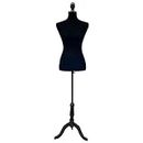 HOMCOM Female Dress Form Mannequin Stand Torso Dressmaker Display Fashion Design Stand (Black)