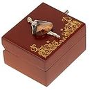 TOYANDONA Wood Music Box Vintage Wind Up Music Box Ballet Girl Figure Clockwork Musical Boxes Mechanism Box Crafts with Make up Mirror for Kids Gift Home Decoration