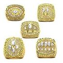 Valman SF Football Niners 5-time（1981 1984 1988 1989 1994） Super World Champions Rings Set with wooden box (13)