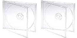Professional Cd/DVD Jewel Case (Thick 10.4mm) Pack of 2 with Free Two Blank DVD