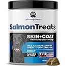 Wild Alaskan Salmon Oil for Dogs - Dog Skin and Coat Supplement - Shedding & Itch Relief for Dogs - Omega 3 Fish Oil for Dogs Chews - 120 Dog Allergy Chews - Dog Shedding Supplement - Dog Vitamins