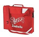 Korect Prints Music cleft tune Personalised School BOOK BAG with Strap great for Students Boy`s Girl`s (Red)