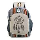 Gau Sudh Mini Laptop Backpack Himalayan Hemp Laptop Bag Backpack/Traveler Bag 10 ltr (Multi Color)