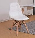 Finch Fox Eames Replica Cushioned Dining Chair/Cafe Chair/Side Chair/Accent Chair (White) Color