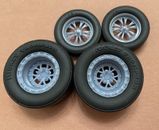 Resin 17/15 Scale inch Weld V-Series Drag Wheels With Cheater Slicks 1/24, 1/25