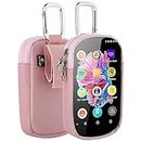 TXEsign MP3 & MP4 Player Carry Case Bag with Clear Window Travel Carrying Case for 4" Touch Screen MP3 MP4 Music Player Case Storage Bag with Inner Pocket for Earphones, USB Cable, Memory Card (Pink)