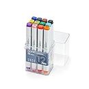 COPIC Classic Coloured Marker Pen - Set of 12 (Basic), for Art & Crafts, Colouring, Graphics, Highlighter, Design, Anime, Professional & Beginners, Art Supplies & Colouring Books
