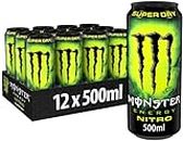 Monster Energy Nitro Super Dry - koffeinhaltiger Energy Drink mit fruchtigem Geschmack - in praktischen Einweg Dosen (12 x 500 ml)