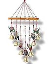 Handcrafted Rajasthani Elephant Wind Chime Door/Wall Hanging Decorative Showpiece/Wall Hanging/Home Decor/Home Furnishing/Diwali Gift/Corporate Gift (Elephant)