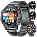 Smart Watch for Men Bluetooth Call,5ATM Waterproof Outdoor Tactical Sports Military Smartwatch for Android iOS iPhones,1.39" HD Touch Screen Fitness Tracker Smartwatch with Heart Rate Sleep Monitoring