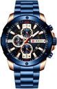 Quartz Luminous Man Watch Fashion Sport Stainless Steel Watches 3ATM Waterproof