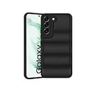 Amazon Brand - Solimo Puffer Case Camera Protection Soft Back Cover for Samsung Galaxy S22 Plus - Black