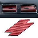LivTee 20 Pieces Car Air Conditioner Decoration Strip for Vent Outlet, Universal Waterproof Bendable Air Vent Outlet Trim Decoration, Car Interior Accessories (Red)