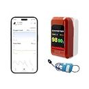 HEAL FORCE Pediatric Pulse Oximeter Fingertip Bluetooth OX Heart Rate Monitors SpO2 Levels Adjustable Alarm Adult & Infant Blood Oxygen Saturation Monitor With Case