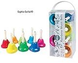 Set of 8 Rainbow Music Bells Christmas Jingle Musical Instrument Handbells Gift by Handbells