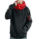 PTLYE Anime 3D Novelty Hooded Pullover Sweatshirt Anime Hoodie Cosplay Costume, Red Black, XX-Large-3X-Large
