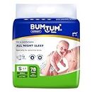 Bumtum Baby Diaper Pants, Small Size 78 Count, Double Layer Leakage Protection Infused With Aloe Vera, Cottony Soft High Absorb Technology (Pack of 1)