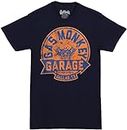 LZPDV Gas Monkey Garage Service with a Smile T-Shirt für Erwachsene, Blau, Größe M (US), Schwarz , XL
