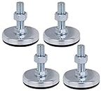 Adjustable Levelling Feet - Set of 4 - M12 Thread with 55mm Foot Diameter - Ideal for Furniture, Appliances and Equipment (Heavy Duty - Upto 750Kg per Foot)