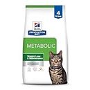 Hill's Prescription Diet Metabolic Weight Management Chicken Flavor Dry Cat Food, Veterinary Diet, 4 lb. Bag (Packaging May Vary)