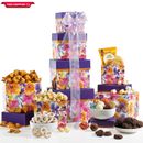 4 Box Chocolate Food Gift Tower Snack Gifts for Women, Men, Families, College – 