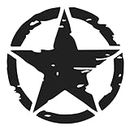 Finest Folia 2er Set Autoaufkleber Army Stern Sticker Folie für Auto Motorrad Anhänger Aufkleber US Star Motiv 3 selbstklebend wetterfest Kfz Zubehör (Schwarz Matt, 10cm K169)