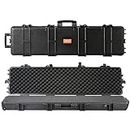 VEVOR Rifle Case, Rifle Hard Case with 3 Layers Fully-Protective Foams, 50 inch Lockable Hard Gun Case with Wheels, IP67 Waterproof & Crushproof, for Two Rifles or Shotguns, Airsoft Gun