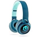 PowerLocus Headphones for Kids, Bluetooth Headphones, Kid Headphone Over-Ear with LED Lights, Foldable Headphones with Microphone,Volume Limited, Wireless and Wired Headphone for Phones,Tablets,PC,TV