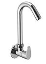 Jagger Fusion Kitchen Sink Tap for Kitchen Sink/Kitchen Basin/Home, Features:- Wall Mounted, 360 Degree Rotating Spout, Quarter Turn &Foam Flow (with Wall Flange & Teflon Tape) (Fusion)