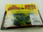 Strike King Mr Crappie 2" Slabalicious Junebug Chartreuse Bait NIP Pack of 15