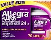 Allegra Adult 24 Hour Allergy Tablets, 180Mg, Noticeable Relief in 1 Hour, (70 Count )