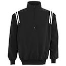 ADAMS USA ADMBB320-3XL-BKWH Umpire Long Sleeve Pullover Jacket, Black/White, 3X-Large