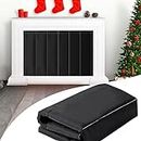 Fireplace Blocker Blanket Stops Overnight Heat Loss, Magnetic Fireplace Cover Draft Stopper Save Energy, Cover Black for Heat Loss Baby Proofing Draft Stopper Insulation Draft Cover (45x34in Black)