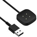 EPITHI USB Charger Dock Cable for Fitbit Sense/Sense 2 / Versa 3 / Versa 4 - Replacement USB Cable (Black)