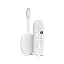 Google TV Chromecast con (HD) Bianco Ghiaccio - Intrattenimento in streaming sulla TV con telecomando e ricerca vocale - Guarda film, Netflix, DAZN e molto altro- Facile da installare