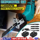 Cordless Electric Reciprocating Saw Sabre Saw 2x Battery Charger 4 Blade Kit