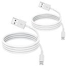 2 Pack Apple MFi Certified Charger Cable 1m, Lightning to USB Cable Cord 1m, 2.4A Fast Charging Apple Phone Short Cables for iPhone13/12/12 mini/ 11/11Pro/Max/X/XS/XR/XS Max/8/7/6/iPad