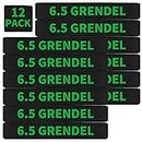 12 Pack Miaozhun 6.5 Grendel Magazine Marking Bands 6.5 Grendel Magazine Caliber Identification(Black-Green)