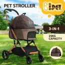 i.Pet Pet Stroller Dog Pram Large Cat Carrier Travel Foldable 4 Wheels Pushchair