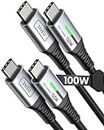 INIU USB C to USB C Cable 100W Fast Charger [2m+2m] PD 5A Type C to Type C Cables, Nylon Braided USB-C Phone Fast Charging for iPhone 15 Samsung S22 S23 Note 20 iPad Pro MacBook Laptop Tablet Google