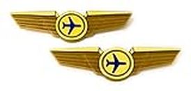 Kids Airplane Pilot Wings Plastic Pins Pinbacks Badges Lot of 2