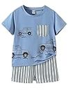 Lofn Stylish Printed Kids Clothing Sets baby boy dress 12-18 Months baby girl dress (KDST85-18-SBWH)