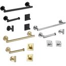 Brushed Bathroom Accessories Kit Towel Rack Round 5-Piece for Bathroom Hotel