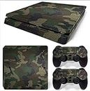 Mcbazel Whole Body Vinyl Decal Protective Skin Cover Sticker for PS4 Slim Console & Controller (NOT for PS4 or PS4 Pro) - Dark Green Urban Camouflage