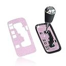 neynavy 1 x Bling Gear Shift Box Frame Cover Trim Sticker, Gear Shift Panel Decoration Cover Trim Stickers Compatible with J-eep Wrangler 2012-2018, Bling Car Interior Accessories (Pink)