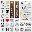 26PCS Welcome Stencils and Templates for Painting On Wood Reusable - Vertical Welcome and Home Sweet Home Stencils, Large Stencils for Painting - Letter Stencils for Wood Signs, Crafts & Art Projects