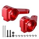 Hobbypark Aluminum Front Steering Blocks Upgrade Parts for 1/10 Traxxas Slash 2WD Rustler Stampede Bandit Replace 3736, Red Anodized