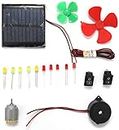 Electronic Spices -Electronic Projects Starter Kit for little enginners - Solar Power Project include 6v solar, fan, wire buzzer, switch and motor